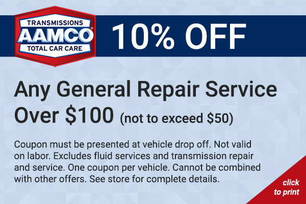 10% Off Any General Repair Service Over $100 Coupon